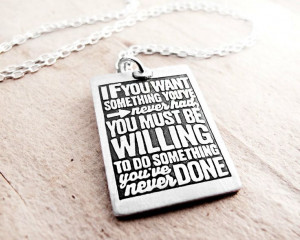 Inspirational quote necklace - Thomas Jefferson - Motivational quote ...
