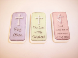 Set of 3 Religious Christian Sayings Domino Magnets