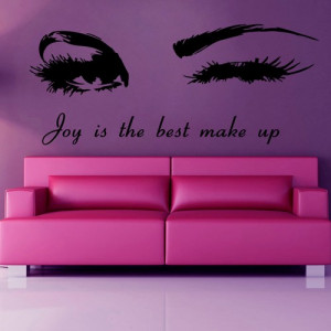 Winking Girl Wall Decals Woman Wall Quotes Beauty Salon Wall Decor ...