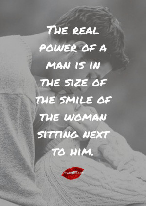... of a man is in the size of the smile of the woman sitting next to him