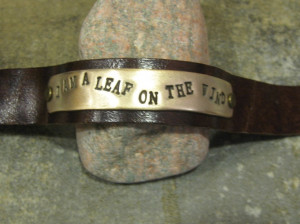 Bronze Firefly Wash quote bracelet by Peaceofshine on Etsy