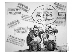 Boo-hoo the New Deal is ruining the Country', Cartoon of Effects of ...