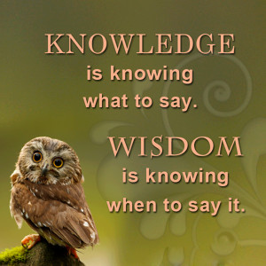 knowledge wisdom motivational quote Wisdom Quote Difference Between ...