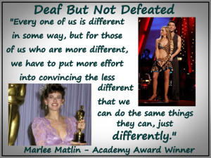 Marlee Matlin Academy Award Winner Photo Quote Mini Poster Wall Art ...