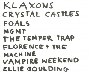 band, crystal castles, florence and the machine, foals, indie, klaxons ...