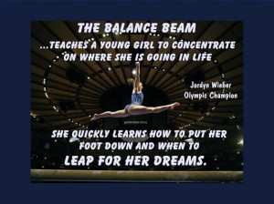 Gymnastics Poster Jordyn Wieber Gymnast Quote Wall Art 5x7