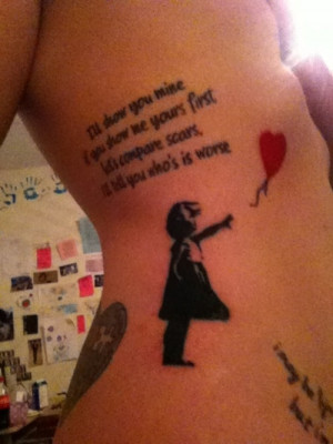 Banksy tattoo. Love the shading.: Banksy Girls, Balloons Tattoo, Rise ...