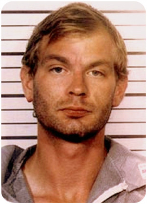 ... killer Jeffrey Dahmer shown in a police mug shot from his 1982 arrest