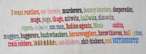 blazing saddles quote cross stitch project stitching complete I want ...