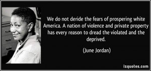 We do not deride the fears of prospering white America. A nation of ...