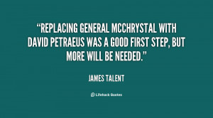 Replacing General McChrystal with David Petraeus was a good first step ...