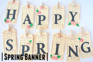 Kim created a really cute paper spring banner.