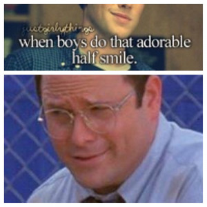 When boys do that adorable half smile