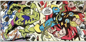 thor has his hammer as an equalizer thor went mano a mano against hulk ...