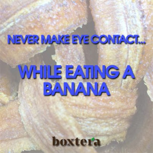 NEVER, lol. But feel free to eat our Banana Ribbons whatever which way ...