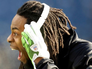 Seattle Seahawks cornerback Richard Sherman warms up before a game ...