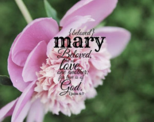 Print Mary name art Scripture verse woman Christian girl quote Bible ...