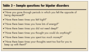 Major Depression Screening