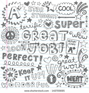 Great Job Super Student Praise Hand Lettering Phrases Back to School ...