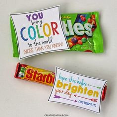 ... Colorful, Random Gifts of Kindness with Starburst and Skittles More