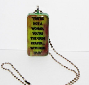 ... Grim Reaper With Red Hair Night Huntress Inspired Quote Cat & Bones