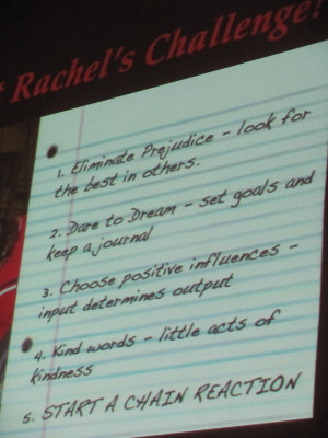 Rachels Challenge Quotes Rachel's challenge