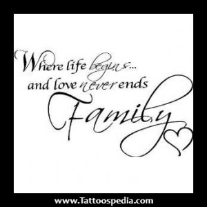 Family Phrases For Tattoos Quotes about family love