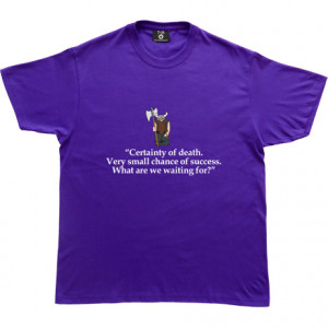 : Certainty of Death Quote Purple Men's T-Shirt. Certainty of death ...