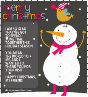 Christmas Snowman Spend Time Together quote