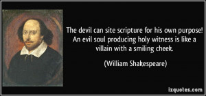 The devil can site scripture for his own purpose! An evil soul ...