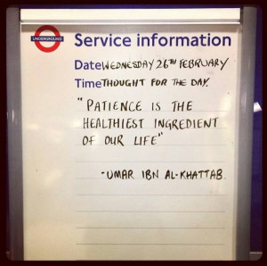 London Underground Quotes Umar ibn Al-Khattab (ra)