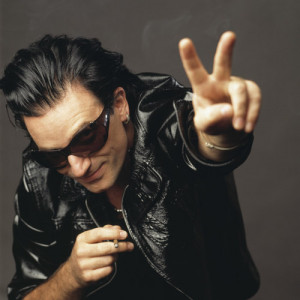 Bono Peace Sign Los Angeles