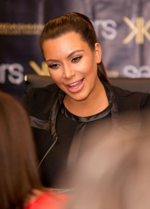 Kim Kardashian at an Autograph Signing