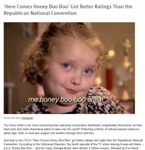 ... fact reveals. More people watched a regular episode of 'Honey Boo-Boo