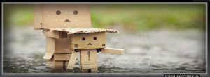 ... Timeline Covers : Cute rain Timeline Cover Danbo covering girl head