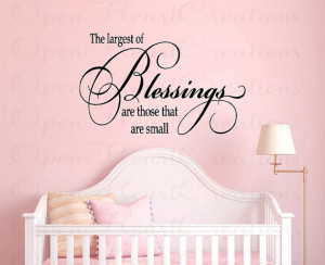 Nursery Wall Quotes - Baby Nursery Vinyl Wall Decals - Baby Sayings ...