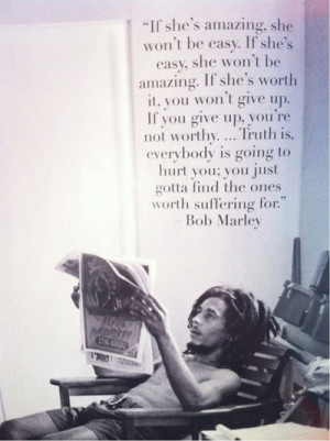 bob marley, i love you, i won',t give up, quotes