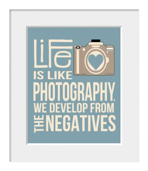 Camera Print, Gift for Photographer, Quote Art, Inspirational Quote ...