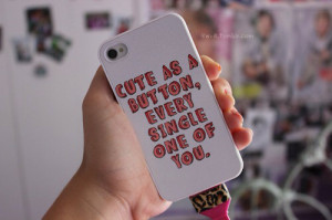 Cute One Direction Song Quotes Cute as a button case - one