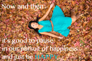 Happy Quote - autumn leaves