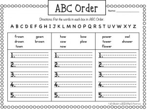 1st Grade Fantabulous: ABC Order