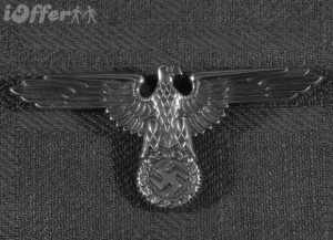 German Nazi Eagle Hat Badge Waffen SS