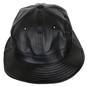 Black Leather Bucket Hat