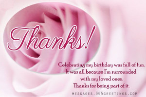 Birthday Thank You Messages, Thank You for Birthday Wishes - Messages ...