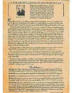 Framed Woman's Declaration of Independence