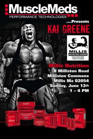 KAI GREENE autograph signing today in MA.