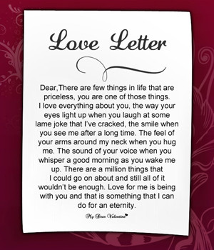 love letter to girlfriend 1