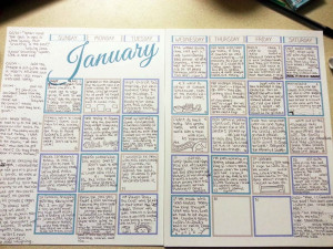 How's your Journal Calendar coming? Well, here's a peek at mine so far ...