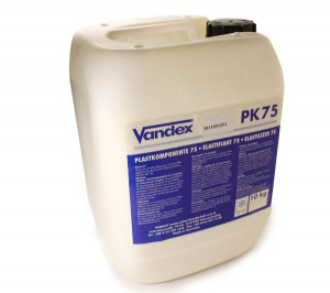 Vandex PK is liquid acrylic polymer used with BB75 to create BB75-E