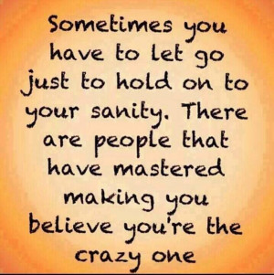 Sometimes you have to let go